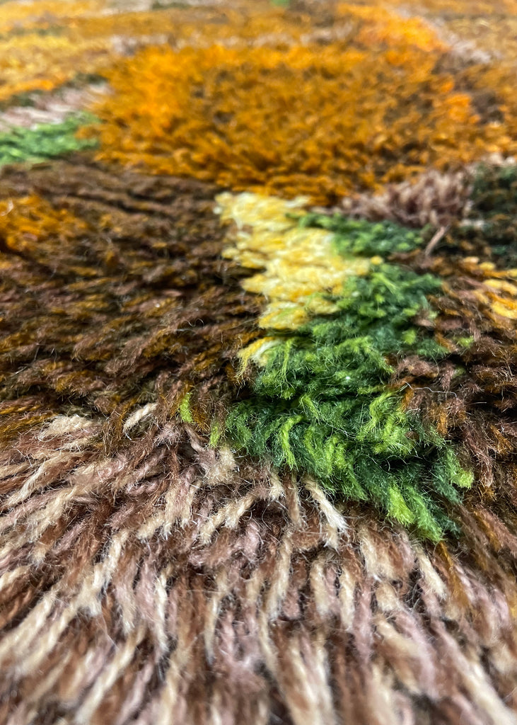 4'5"x6'7" Mid Century Modern "Rya" Hand Knotted