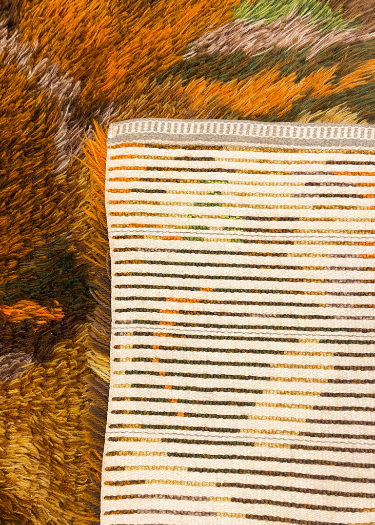 4'5"x6'7" Mid Century Modern "Rya" Hand Knotted