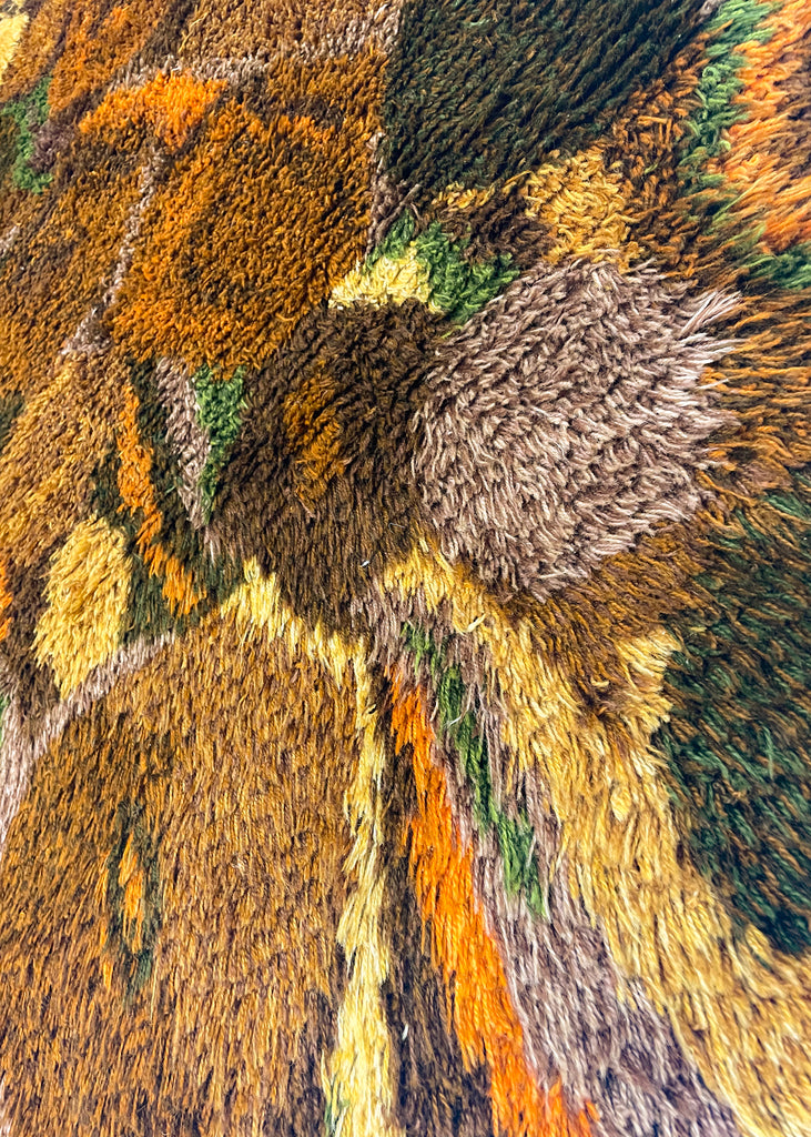 4'5"x6'7" Mid Century Modern "Rya" Hand Knotted