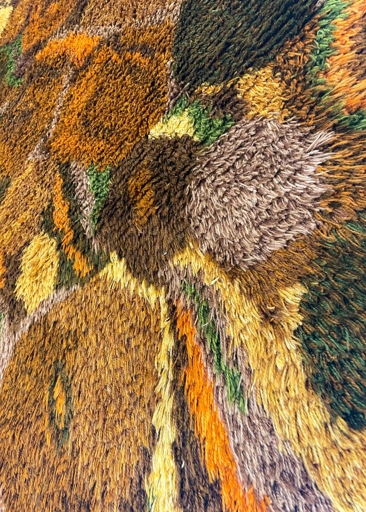 4'5"x6'7" Mid Century Modern "Rya" Hand Knotted