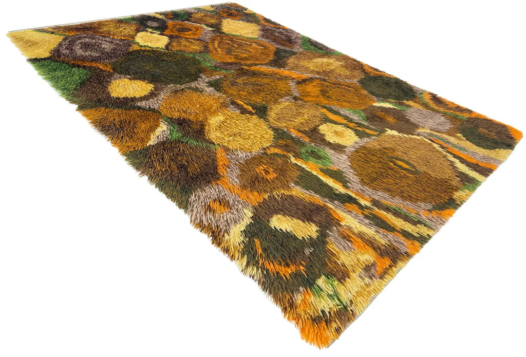 4'5"x6'7" Mid Century Modern "Rya" Hand Knotted