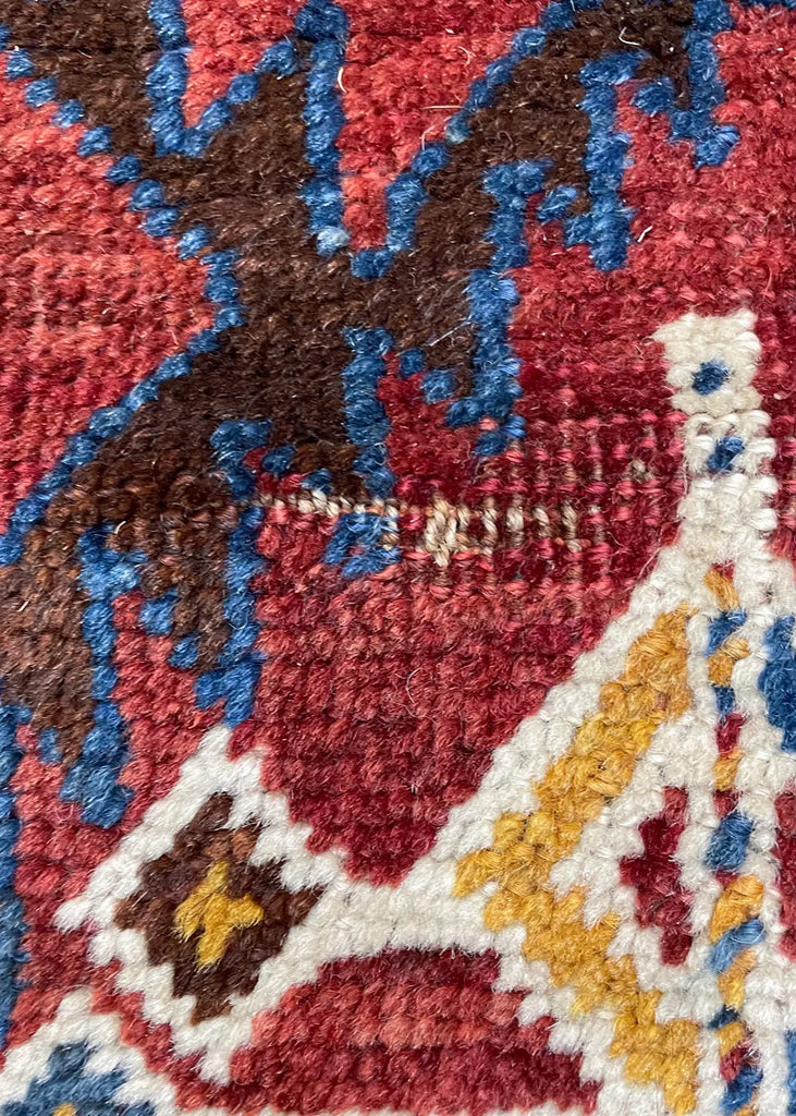 4'5"x6'7" Qashqai "Kashkuli" Hand Knotted