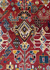 4'5"x6'7" Qashqai "Kashkuli" Hand Knotted