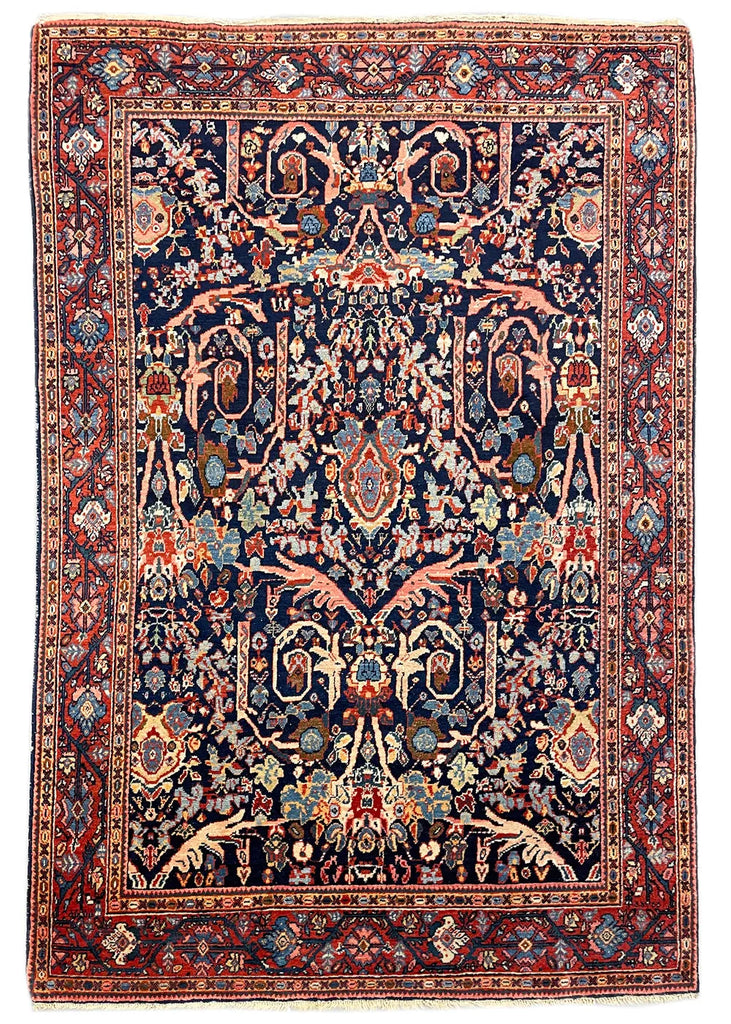 4'5"x6'7" Sultanabad Mustafavi Hand Knotted