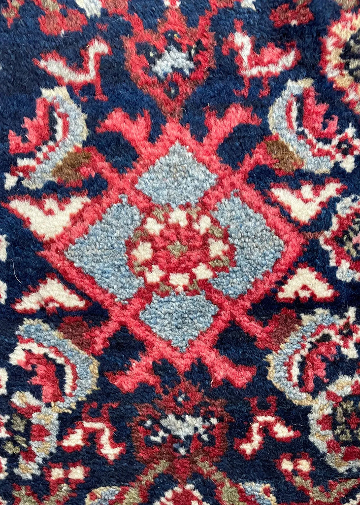 4'5"x6'8" Hamadan Hand Knotted