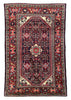 4'5"x6'8" Hamadan Hand Knotted