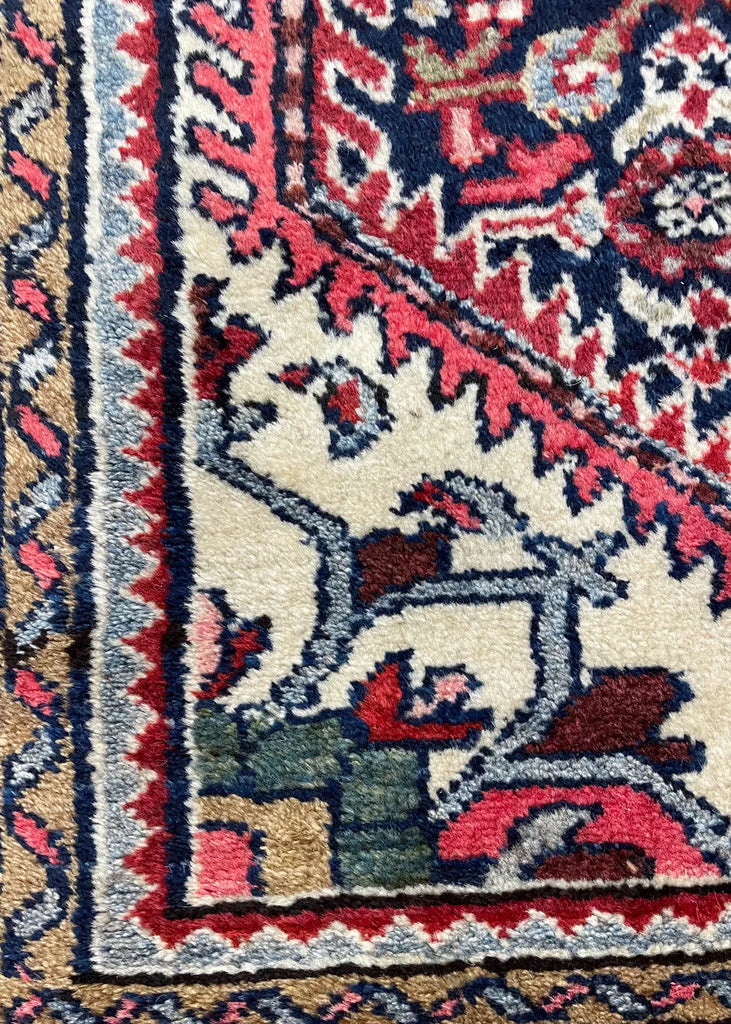 4'5"x6'8" Hamadan Hand Knotted