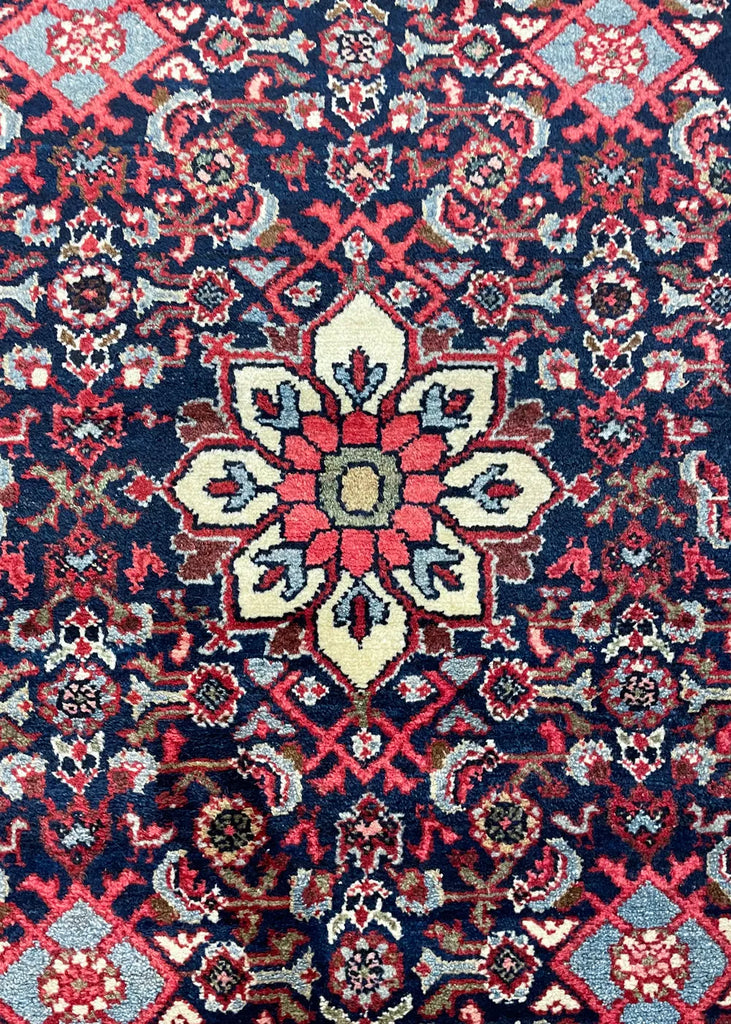 4'5"x6'8" Hamadan Hand Knotted