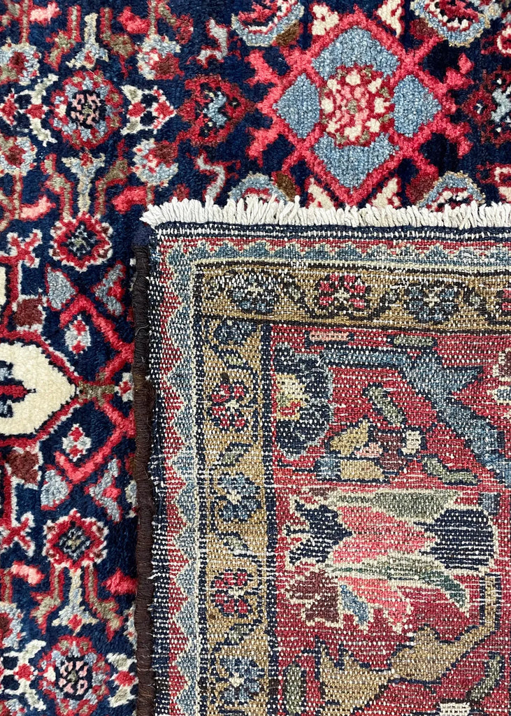 4'5"x6'8" Hamadan Hand Knotted