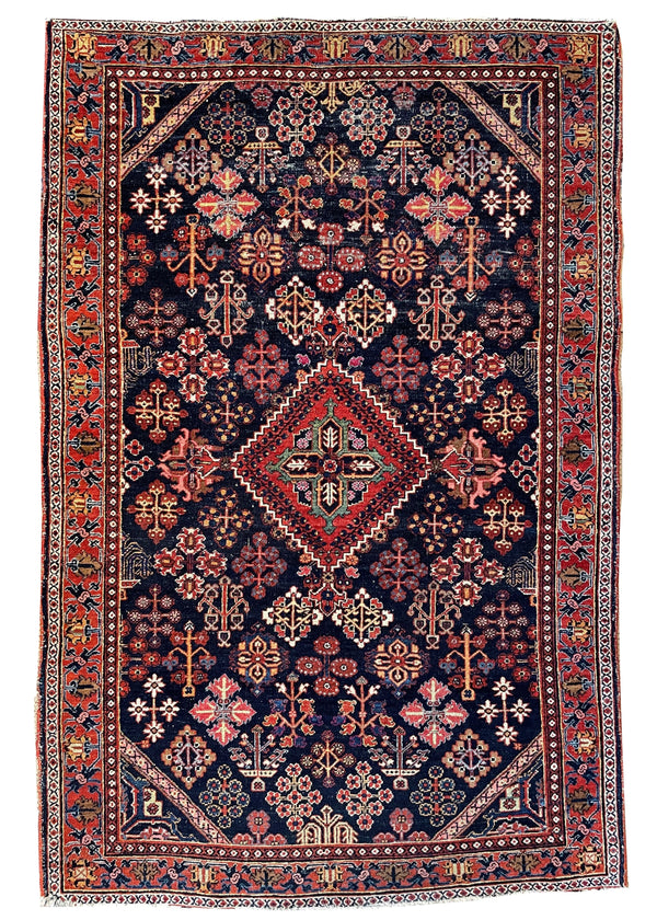 4'5"x6'9" Mehmeh Hand Knotted