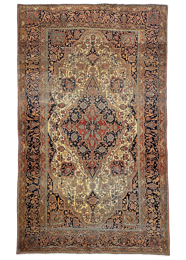 4'5"x7'5" Motasham Kashan Hand Knotted