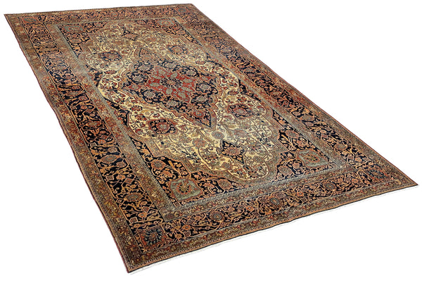 4'5"x7'5" Motasham Kashan Hand Knotted