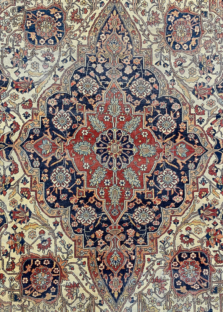 4'5"x7'5" Motasham Kashan Hand Knotted