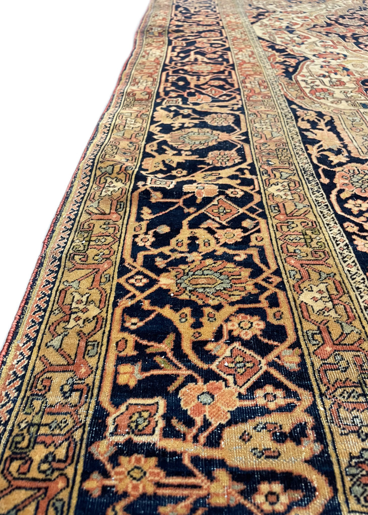 4'5"x7'5" Motasham Kashan Hand Knotted