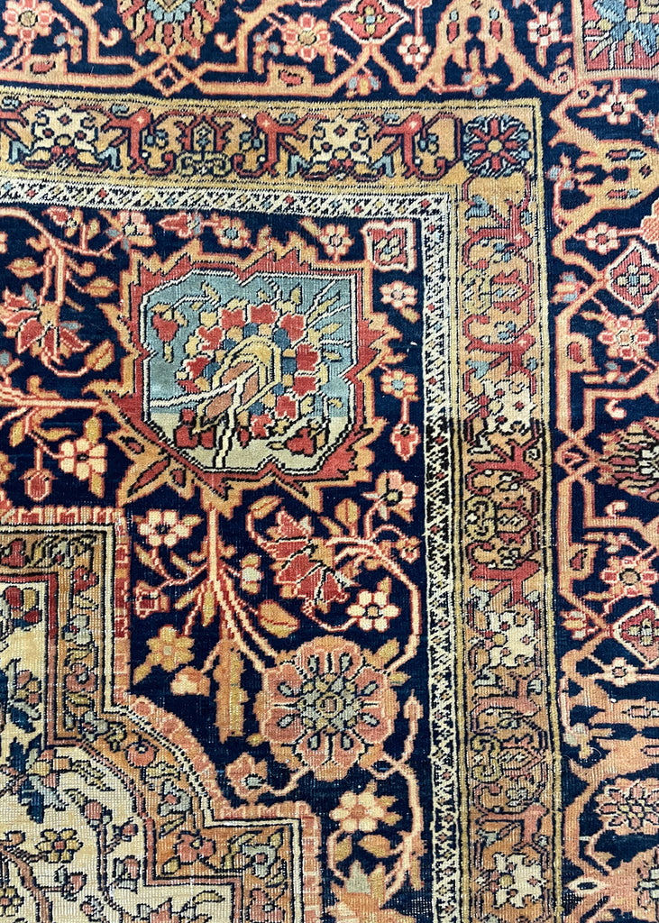4'5"x7'5" Motasham Kashan Hand Knotted