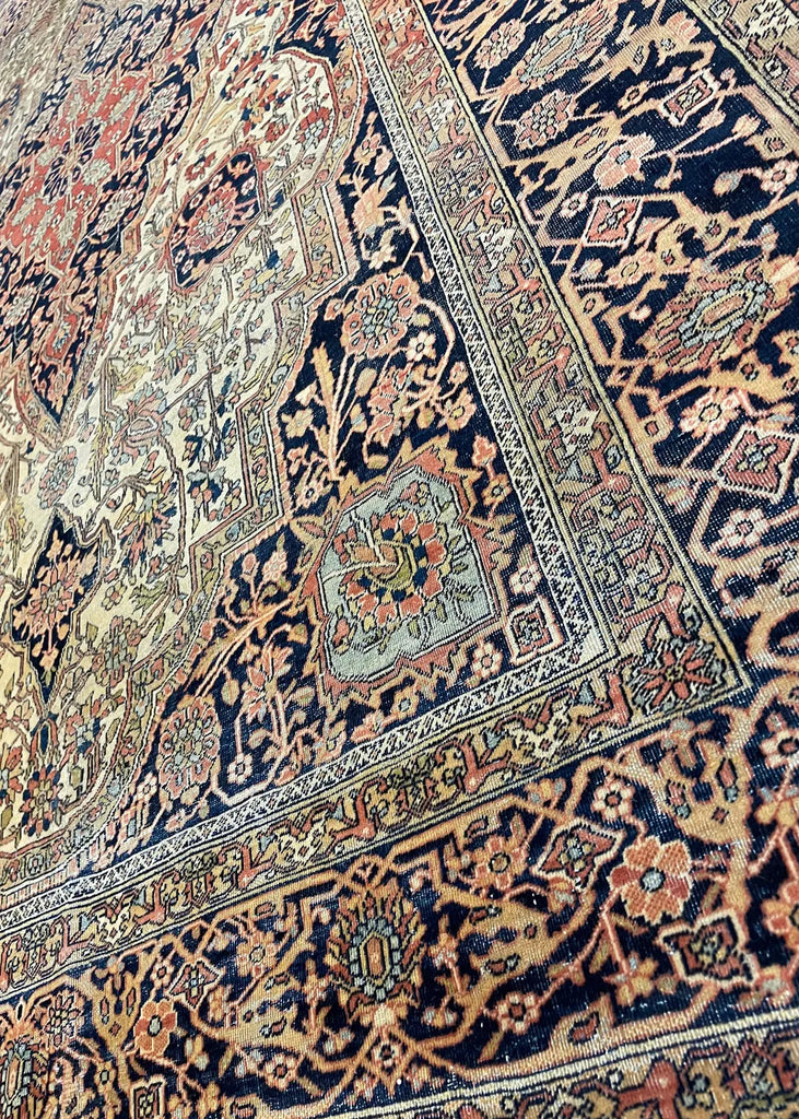 4'5"x7'5" Motasham Kashan Hand Knotted