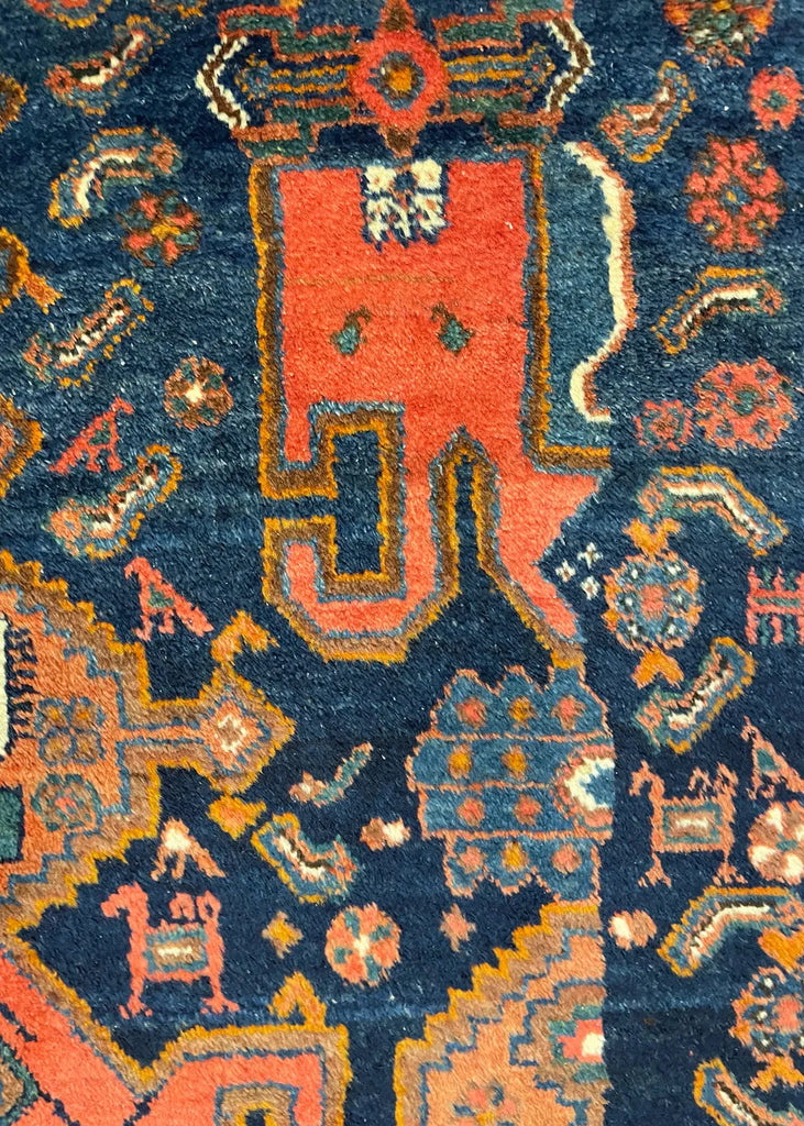 4'5"x7'9" Kurdish Kakaburu Hand Knotted