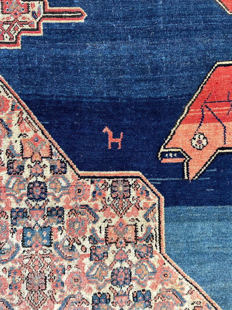 4'6"x6'5" Sennah Hand Knotted