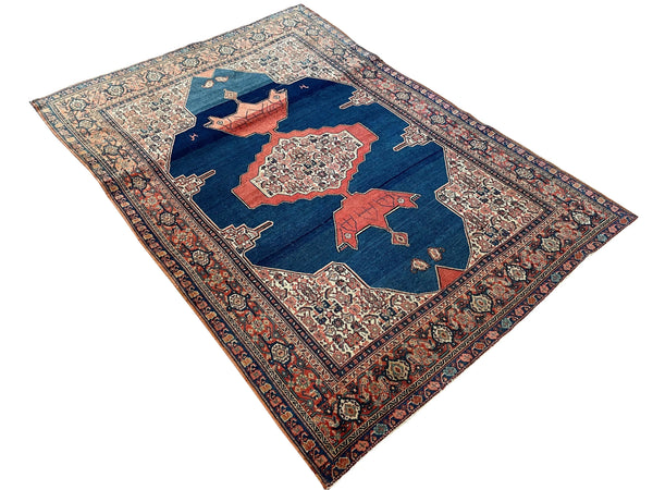 4'6"x6'5" Sennah (s) Hand Knotted