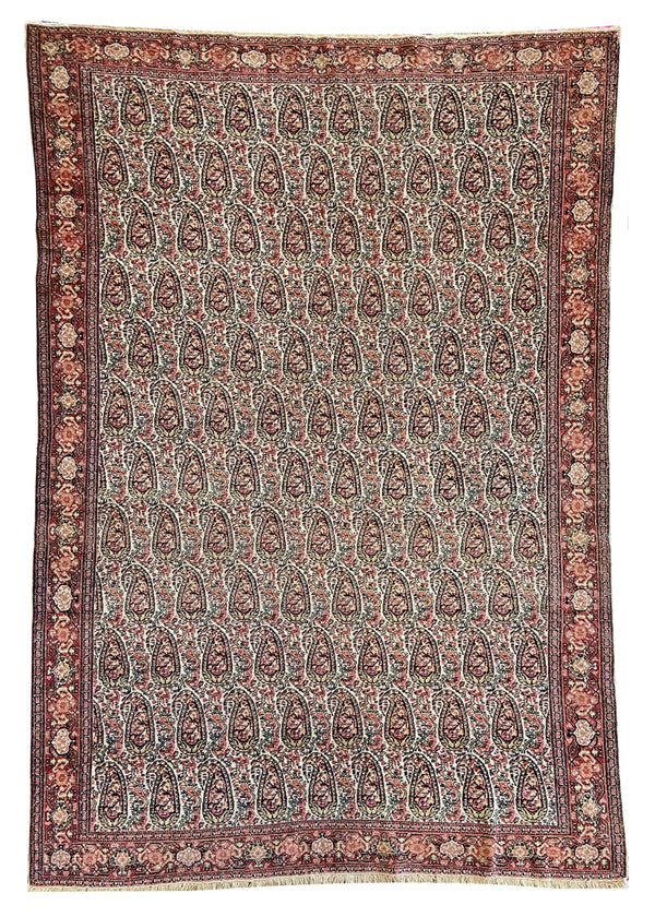 4'6"x6'6" Fine Sennah Hand Knotted