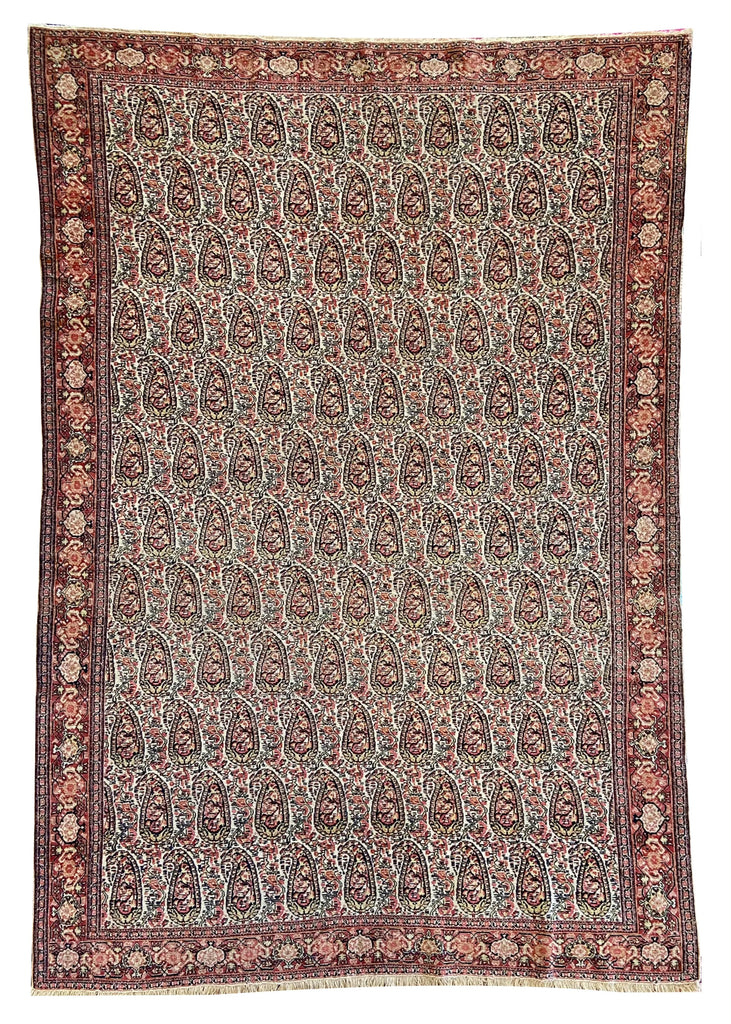 4'6"x6'6" Fine Sennah Hand Knotted