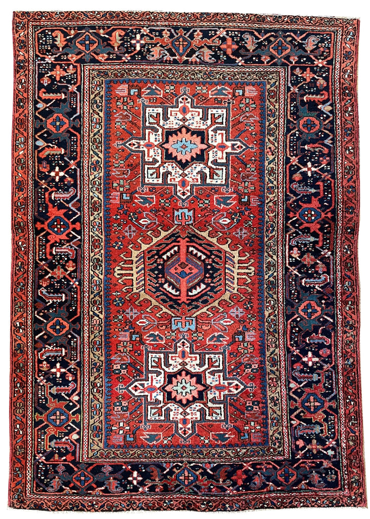 4'6"x6'6" Karaja Hand Knotted