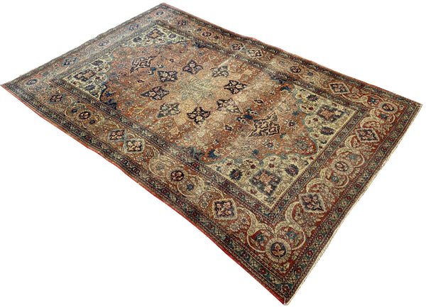 4'6"x6'8" Isfahan Hand Knotted