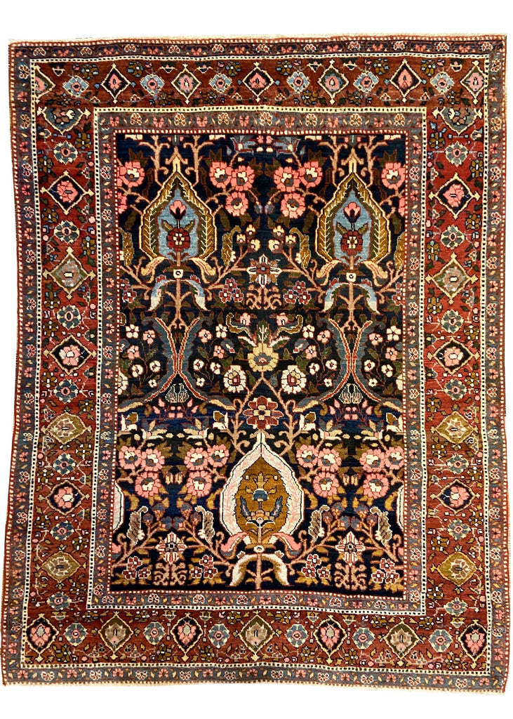 4'6"x6' Gorevan Heriz Hand Knotted