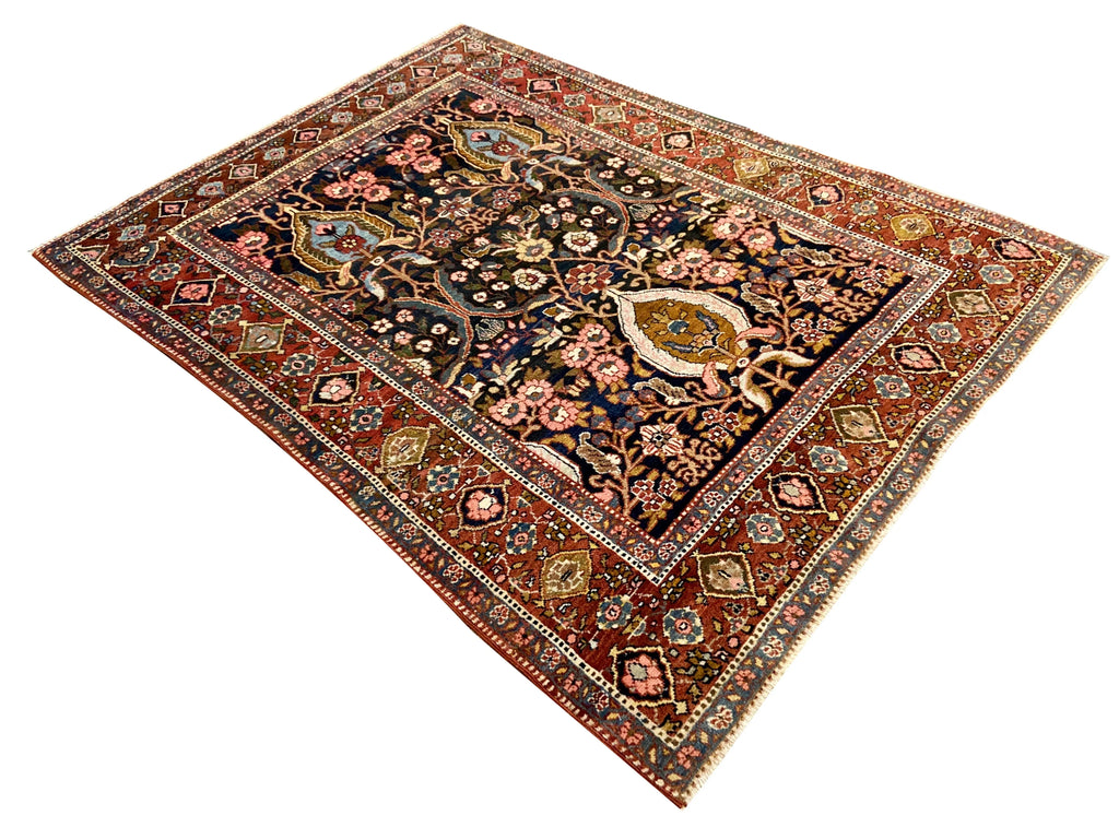 4'6"x6' Gorevan Heriz Hand Knotted