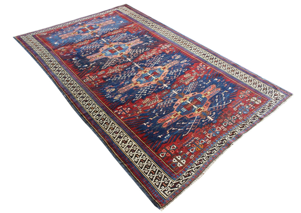 4'6x7'1 Kuba Hand Knotted