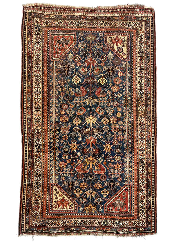 4'6"x7'8" Qashqai Hand Knotted