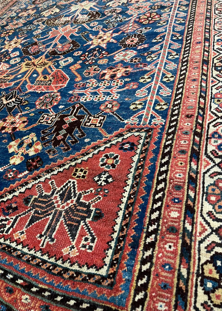 4'6"x7'8" Qashqai Hand Knotted