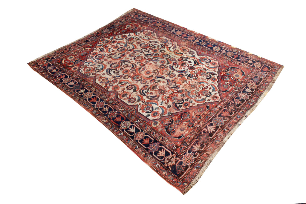 4'7"x5'3" Afshar / Khamseh Hand Knotted