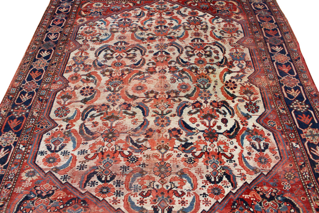 4'7"x5'3" Afshar / Khamseh Hand Knotted