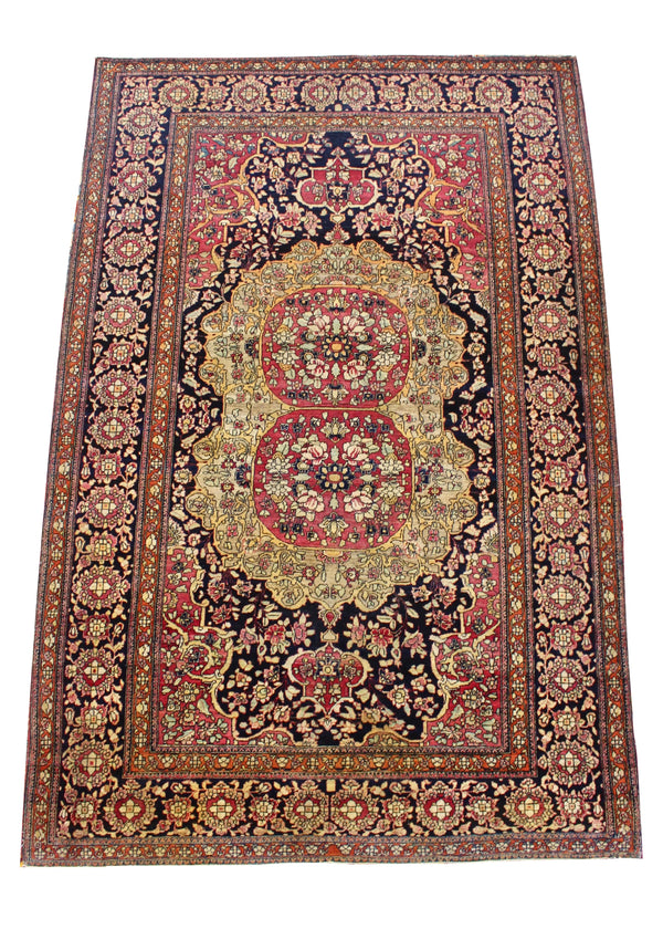 4'7"x6'10" Isfahan Hand Knotted