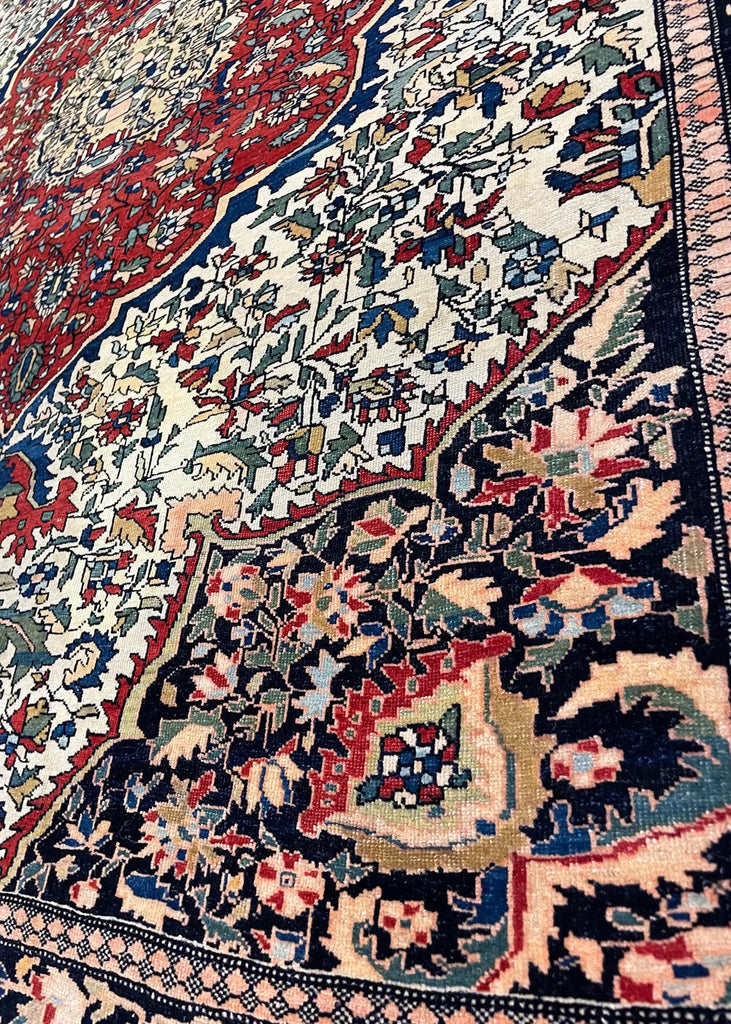 4'7"x6'2" Farahan Sarouk Hand Knotted