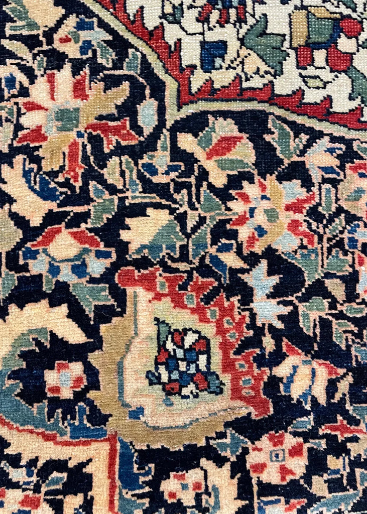 4'7"x6'2" Farahan Sarouk Hand Knotted