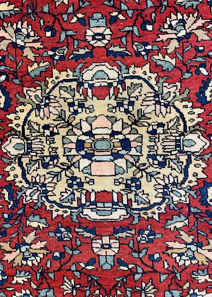 4'7"x6'2" Farahan Sarouk Hand Knotted
