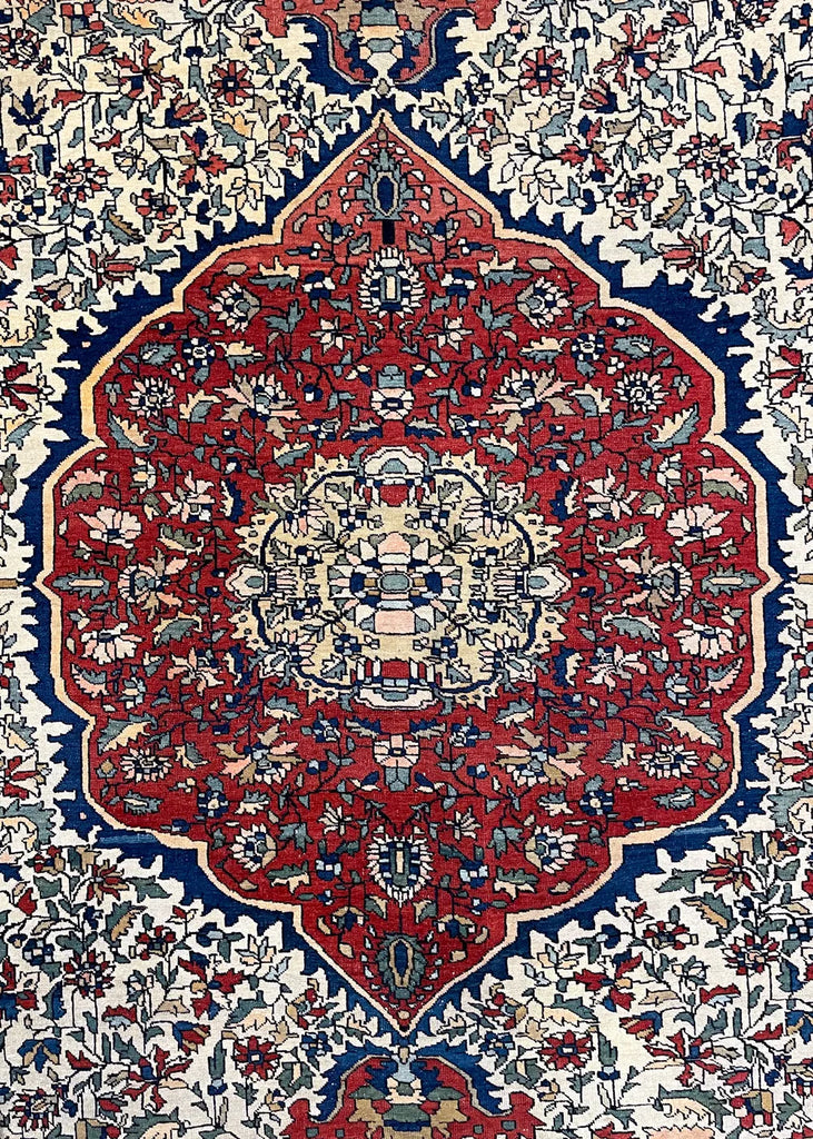4'7"x6'2" Farahan Sarouk Hand Knotted