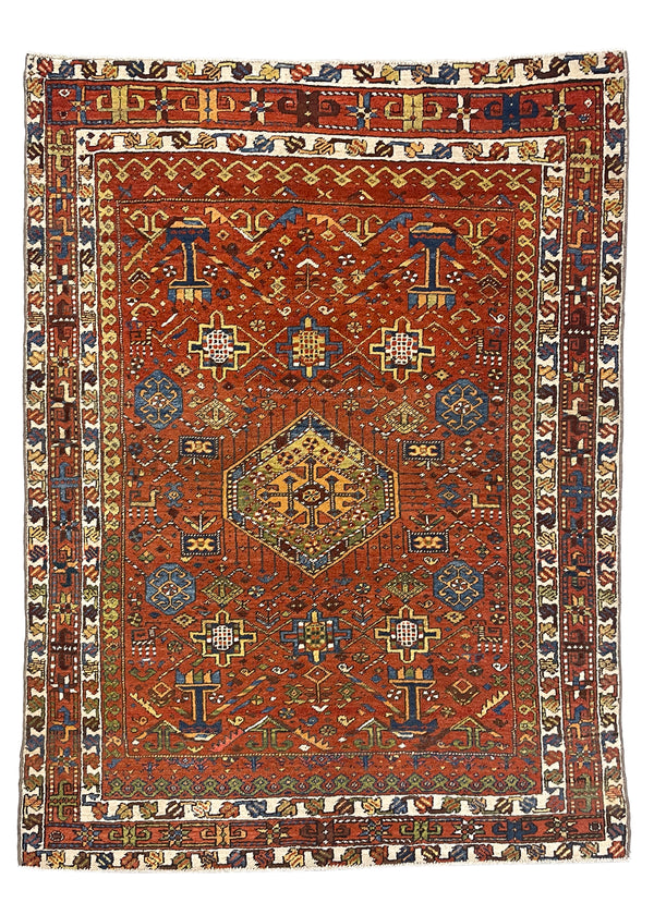 4'7"x6'2" Karaja Bakshiesh Hand Knotted