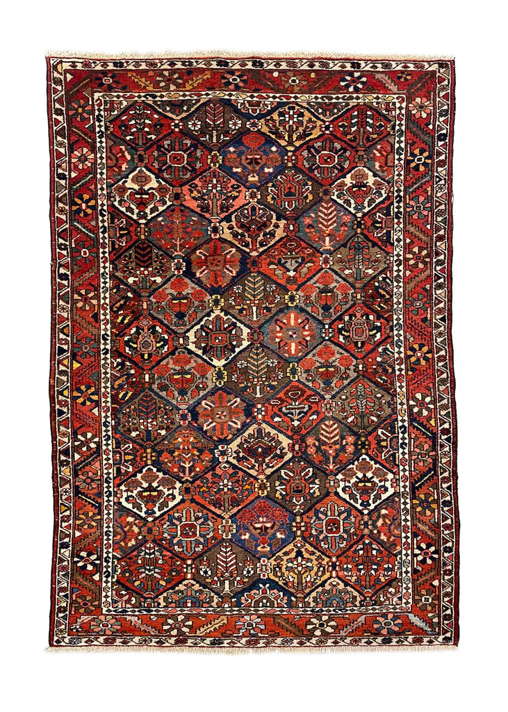 4'7"x6'5" Garden Bakhtiari Hand Knotted