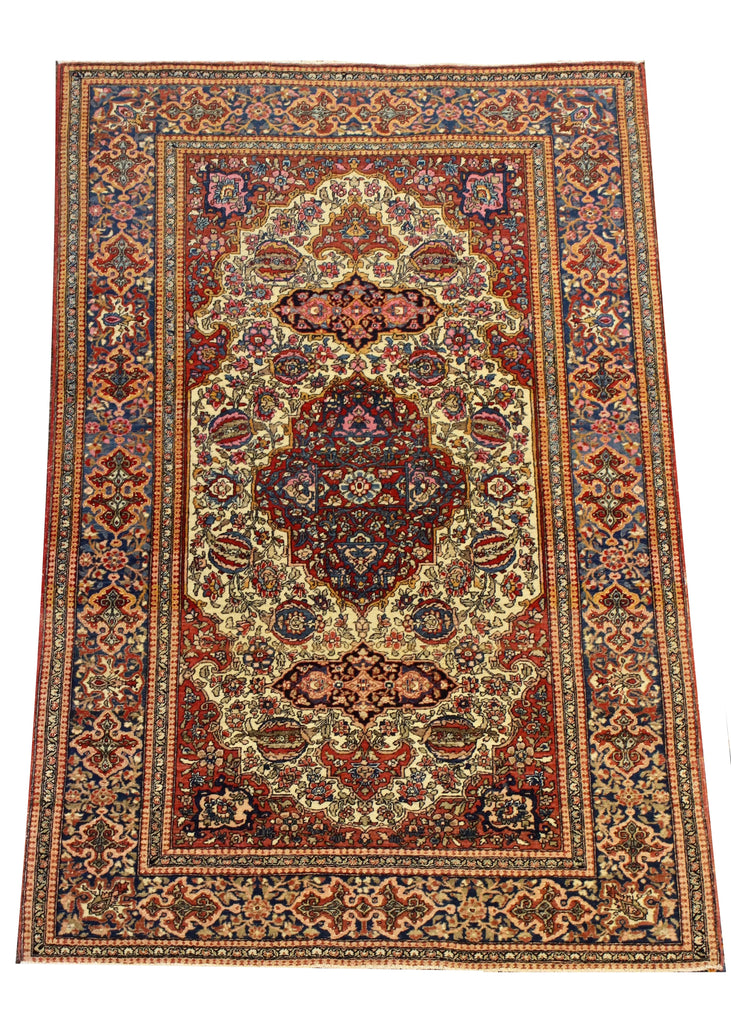 4'7"x7' Isphahan Hand Knotted