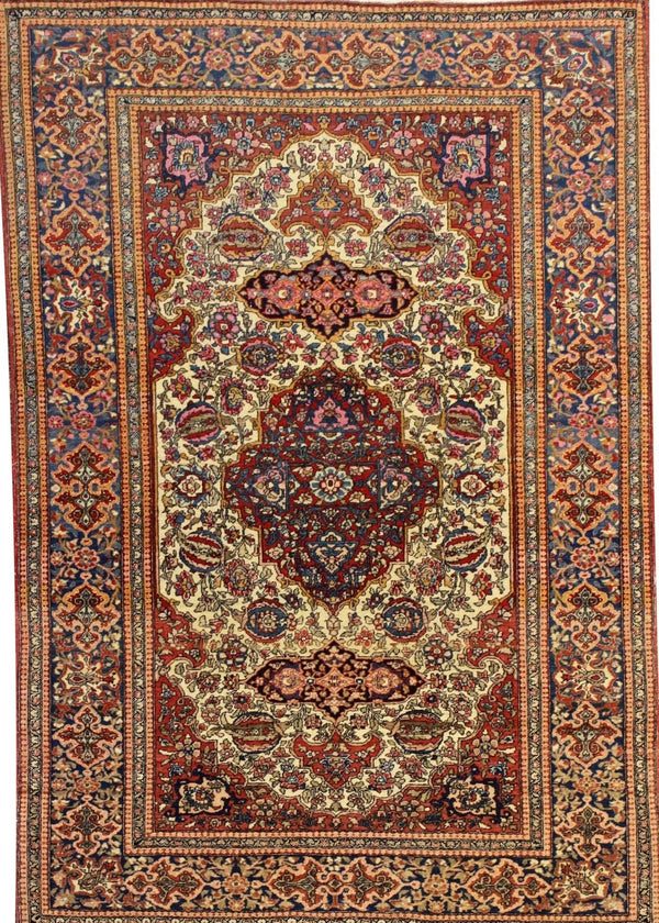 4'7"x7' Isphahan Hand Knotted