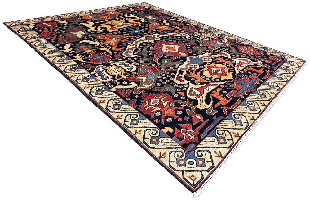 4'8"x5'9" Bijov Kuba Hand Knotted