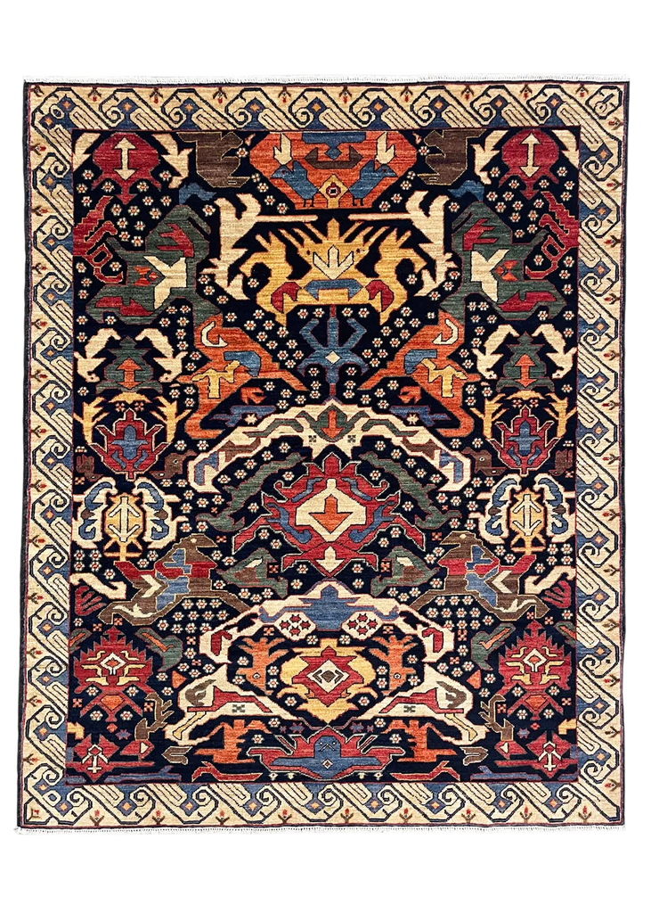 4'8"x5'9" Bijov Kuba Hand Knotted
