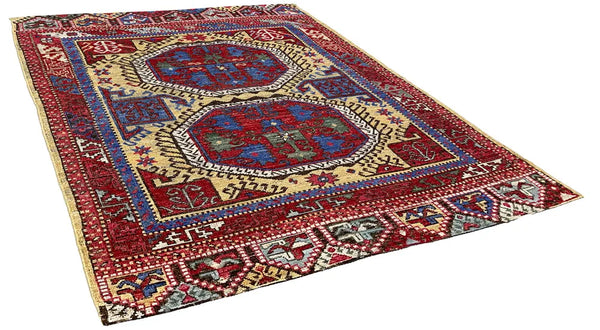 4'8"x6'3" Burano Konya Hand Knotted