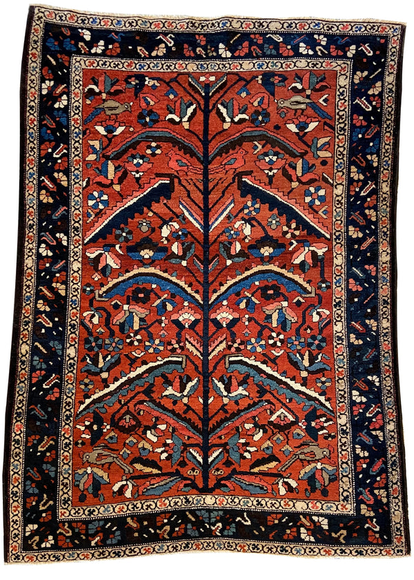 4'8"x6'6" Baktiatri Hand Knotted