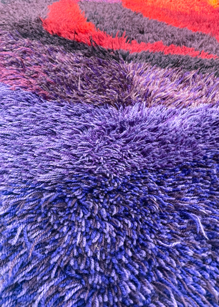 4'8"x6'8" Mid Century Modern "Rya" Hand Knotted