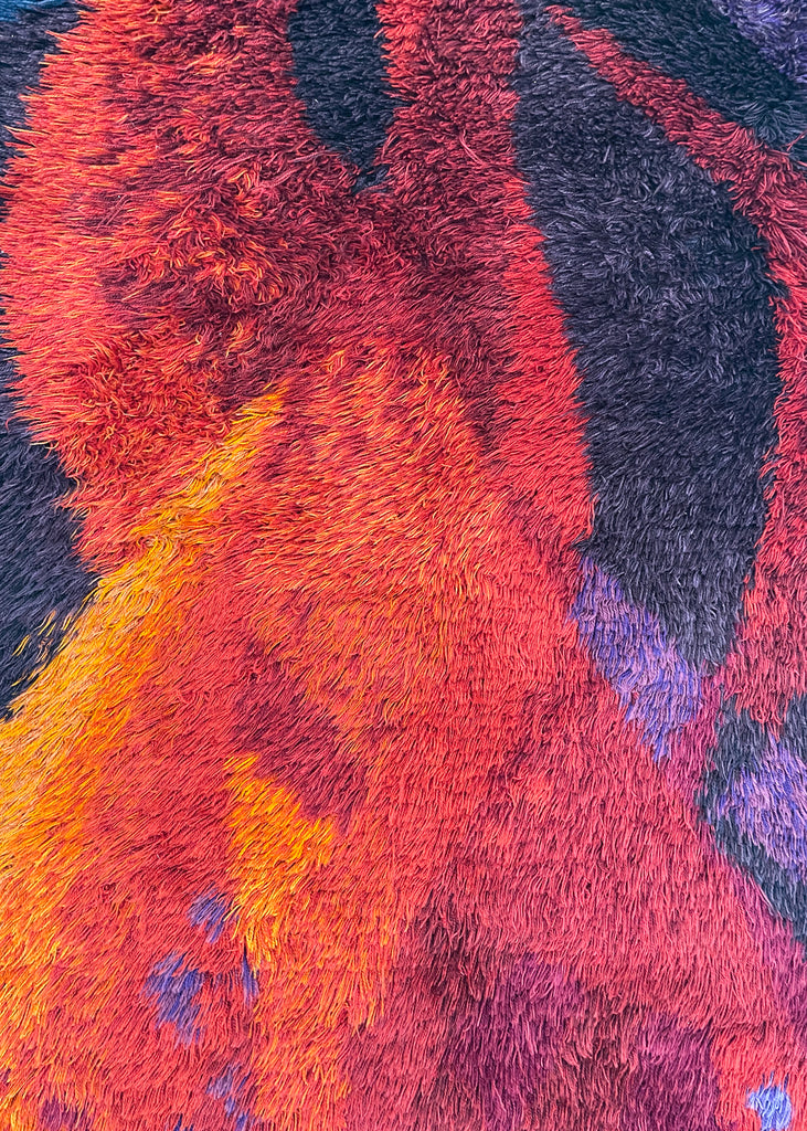 4'8"x6'8" Mid Century Modern "Rya" Hand Knotted