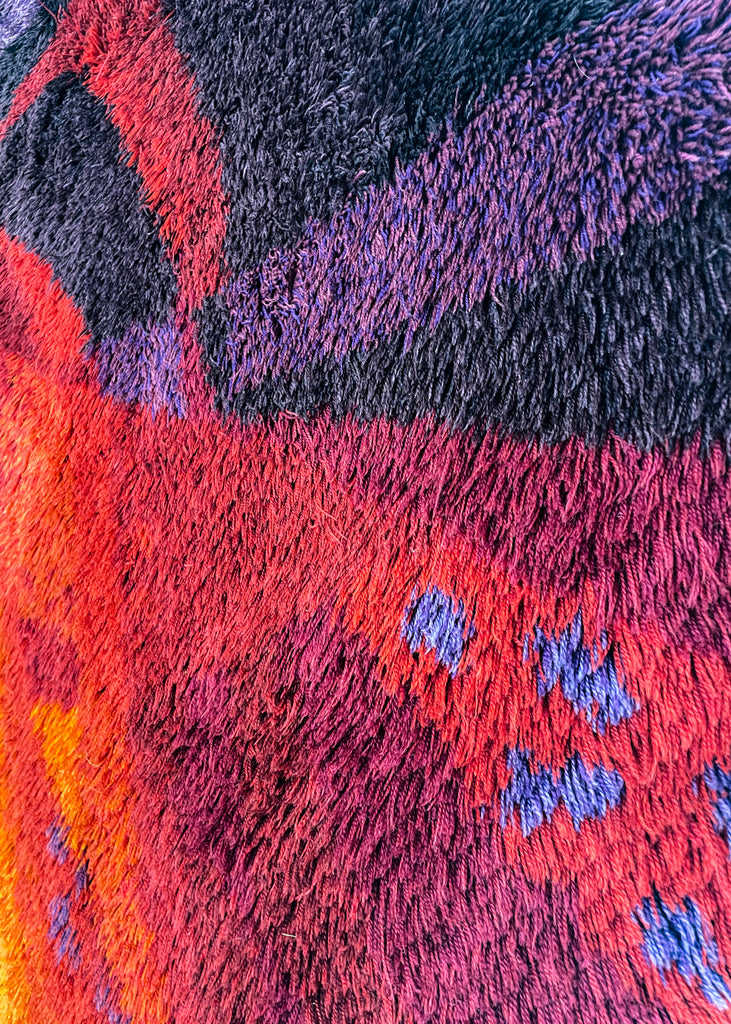 4'8"x6'8" Mid Century Modern "Rya" Hand Knotted